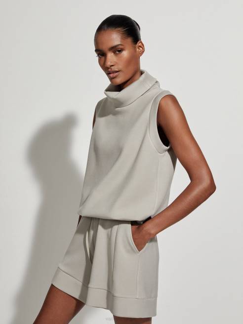femmes débardeur à col montant leigh Varley 8R2T34 gris sauge vêtements