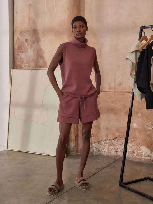 femmes débardeur à col montant leigh Varley 8R2T35 rhubarbe sauvage vêtements