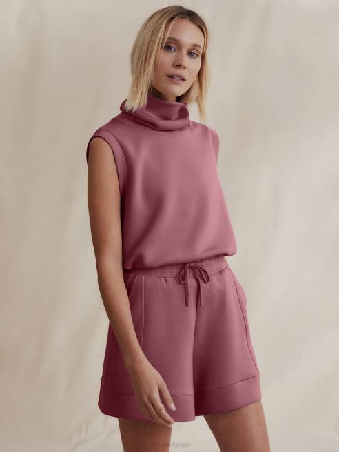 femmes débardeur à col montant leigh Varley 8R2T35 rhubarbe sauvage vêtements