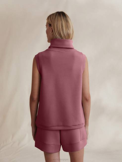 femmes débardeur à col montant leigh Varley 8R2T35 rhubarbe sauvage vêtements