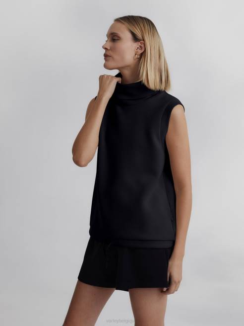 femmes débardeur à col montant leigh Varley 8R2T36 noir vêtements