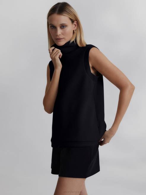 femmes débardeur à col montant leigh Varley 8R2T36 noir vêtements