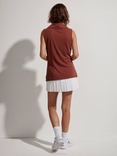 femmes polo sans manches caine Varley 8R2T138 terre de sienne vêtements