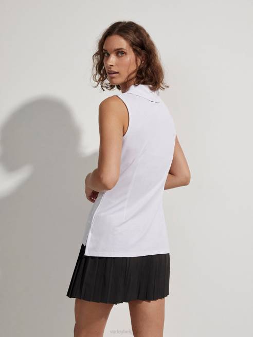 femmes polo sans manches caine Varley 8R2T139 blanc vêtements