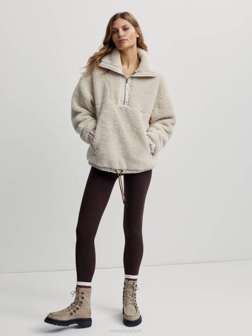 femmes pull appleton demi-zippé Varley 8R2T472 Lait de poule vêtements