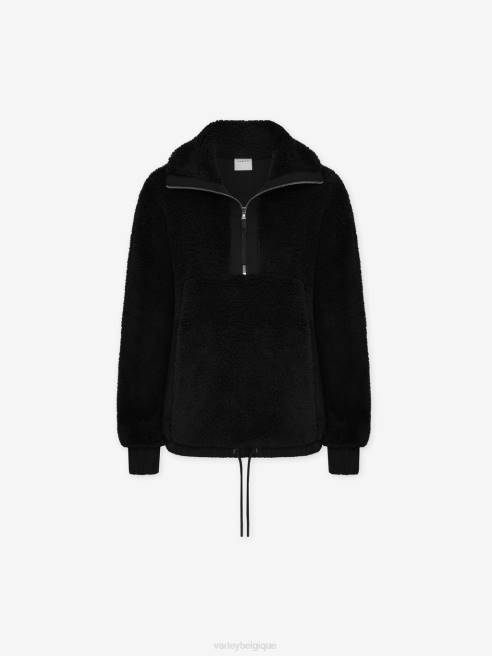 femmes pull appleton demi-zippé Varley 8R2T473 noir vêtements