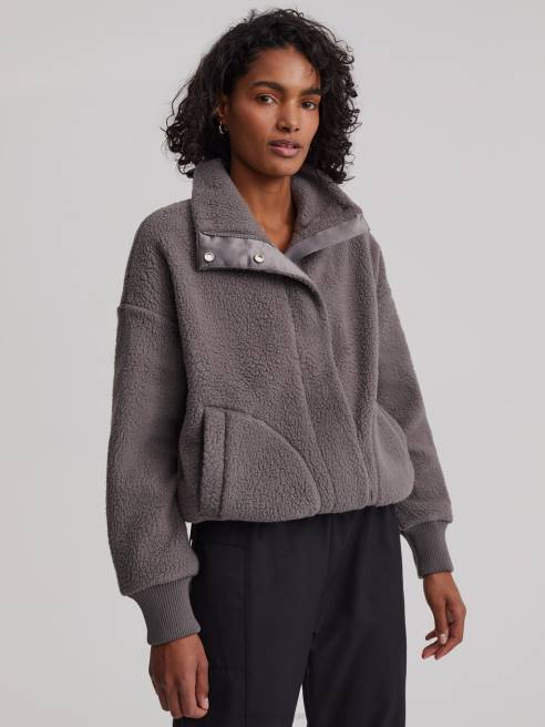 femmes veste polaire mayland Varley 8R2T436 charbon de bois profond vêtements