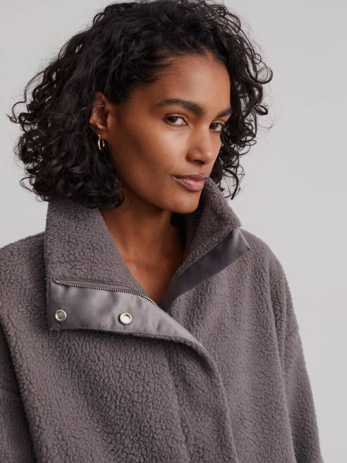 femmes veste polaire mayland Varley 8R2T436 charbon de bois profond vêtements