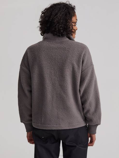 femmes veste polaire mayland Varley 8R2T436 charbon de bois profond vêtements