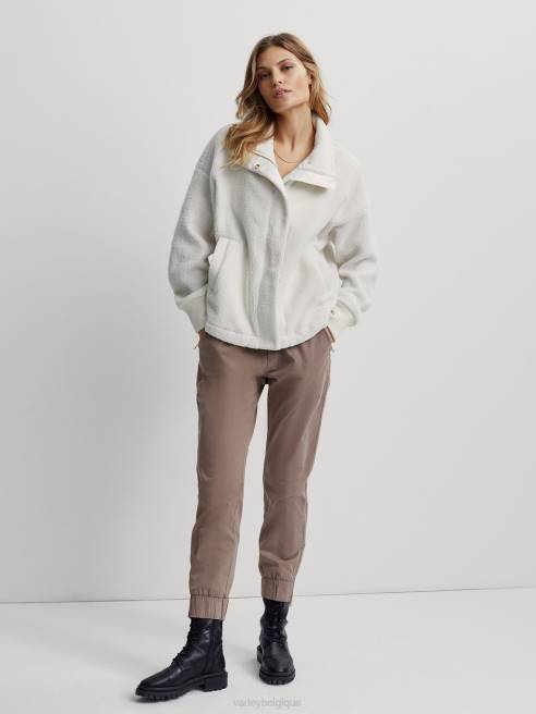 femmes veste polaire mayland Varley 8R2T437 murmure blanc vêtements