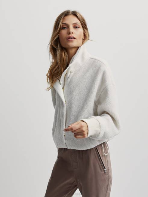 femmes veste polaire mayland Varley 8R2T437 murmure blanc vêtements