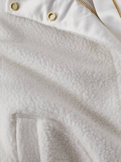 femmes veste polaire mayland Varley 8R2T437 murmure blanc vêtements