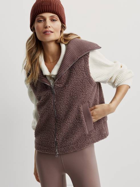 femmes gilet aspen Varley 8R2T458 taupe profond vêtements