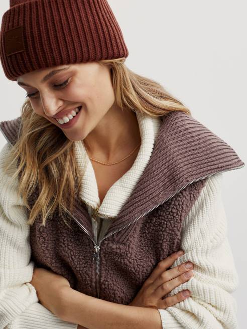 femmes gilet aspen Varley 8R2T458 taupe profond vêtements