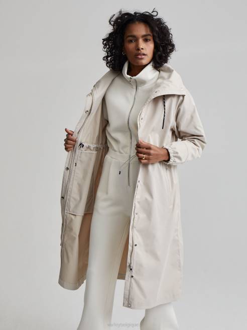 femmes parka longue bosquet Varley 8R2T456 doublure en argent vêtements