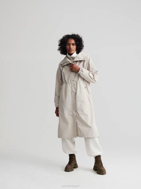 femmes parka longue bosquet Varley 8R2T456 doublure en argent vêtements