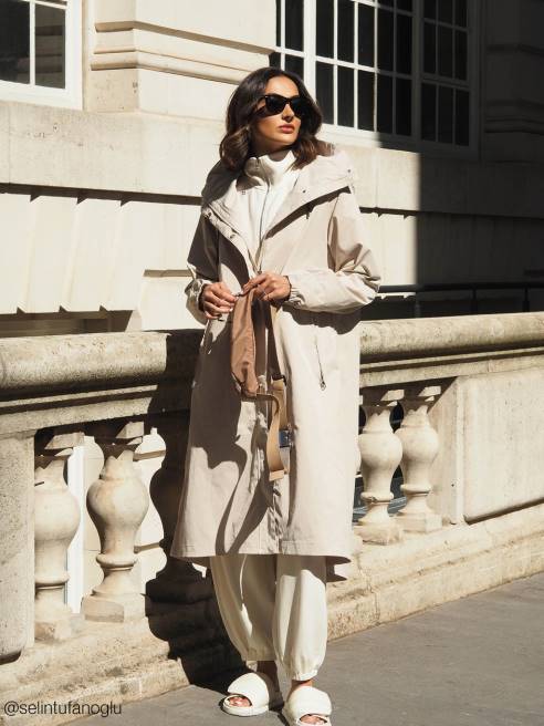 femmes parka longue bosquet Varley 8R2T456 doublure en argent vêtements