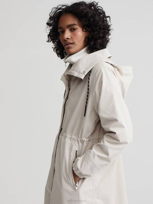 femmes parka longue bosquet Varley 8R2T456 doublure en argent vêtements