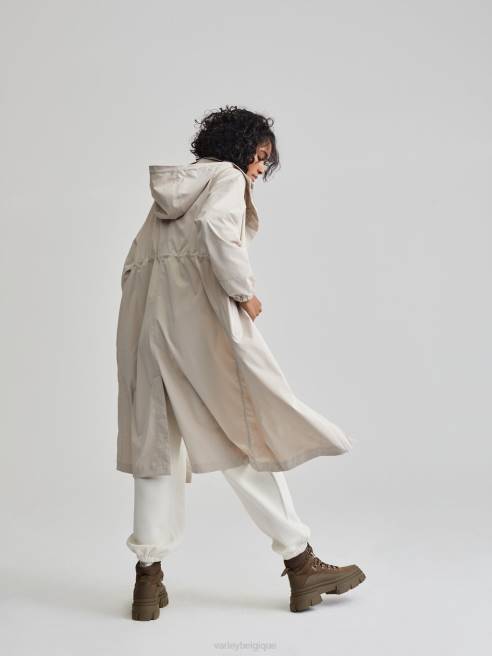 femmes parka longue bosquet Varley 8R2T456 doublure en argent vêtements