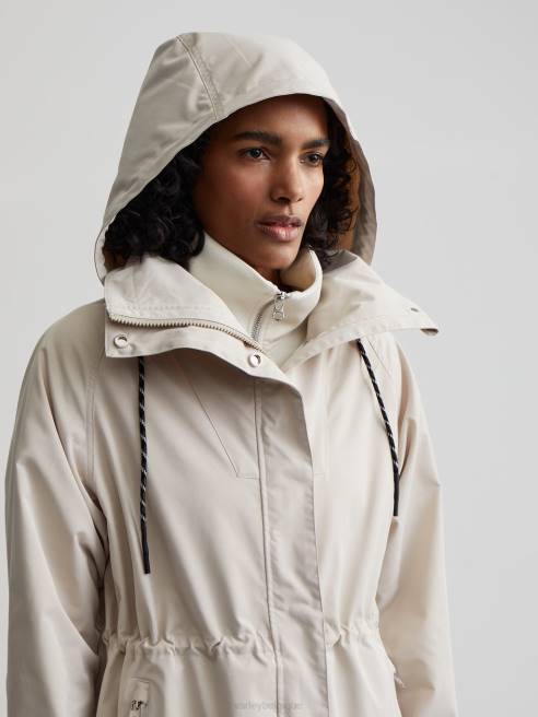 femmes parka longue bosquet Varley 8R2T456 doublure en argent vêtements