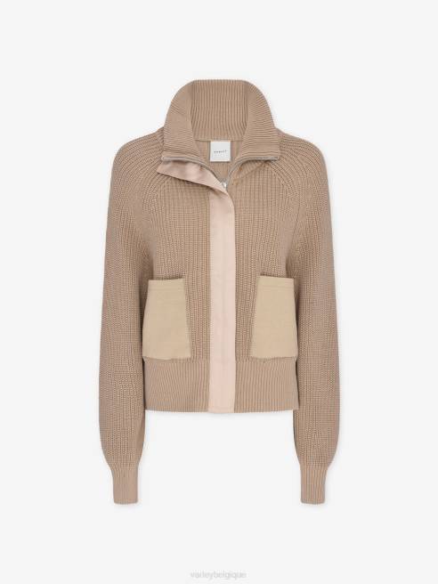 femmes veste de Delferne Varley 8R2T465 taupe clair vêtements