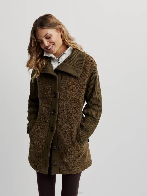 femmes veste elliot Varley 8R2T460 olive foncé vêtements